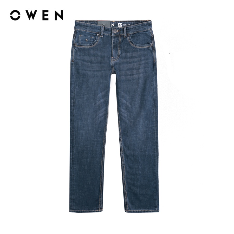 OWEN - Quần jean Slim Fit Xanh - QJSL221498