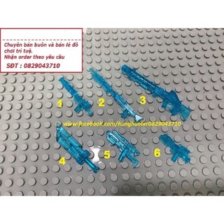 Phụ kiện moc minifigures trang bị : vũ khí nano màu xanh trong suốt