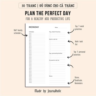 Template Monthly Planner - Journalholic