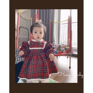 Váy Kẻ Đỏ Pha Ren dáng Body Suit ( Có Đũng Cài Khuy )
