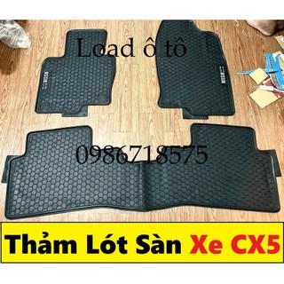 Thảm Lót Sàn Cao Su Đúc Xe Mazda CX5 2024-2018 Không Mùi, Mẫu Tổ Ong Cao Cấp