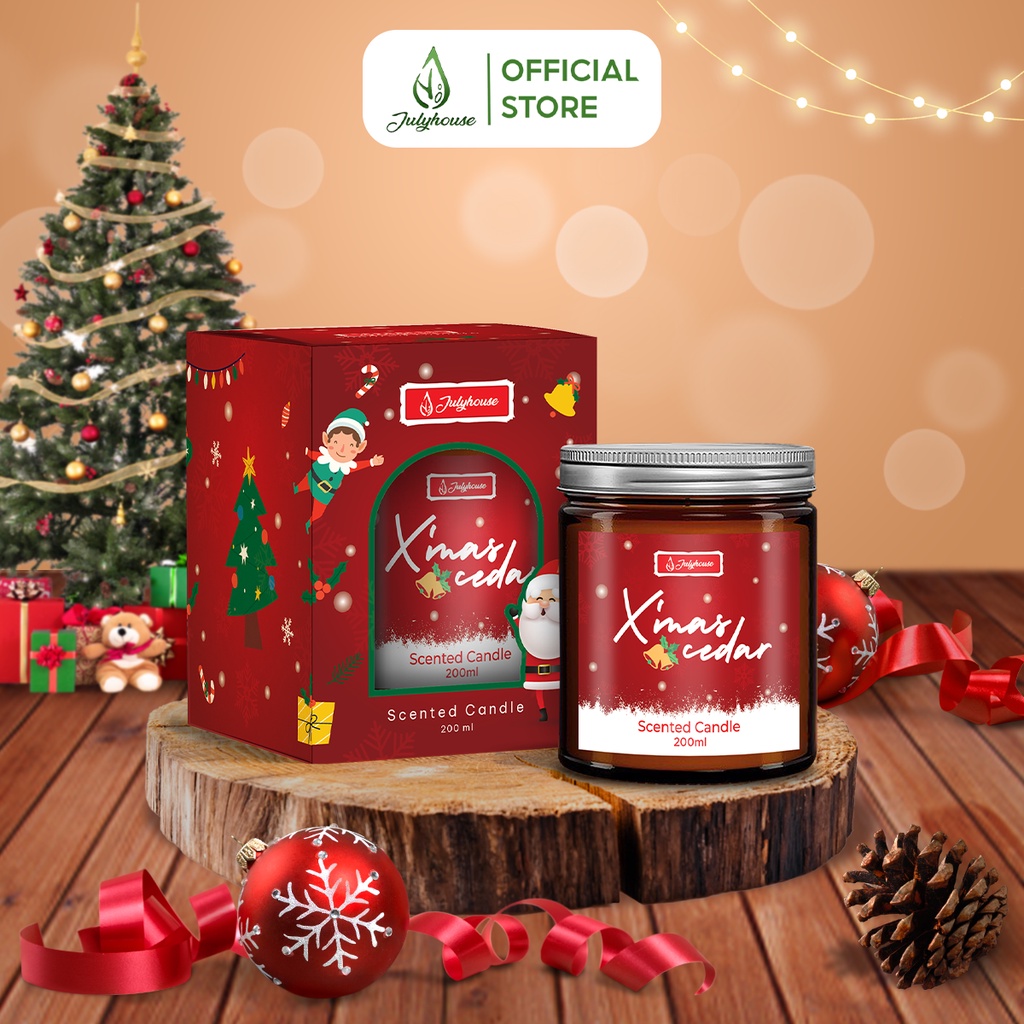 Nến Thơm Xmas Cedar Julyhouse 200ml Quà Tặng Phiên Bản Đặc Biệt 2023