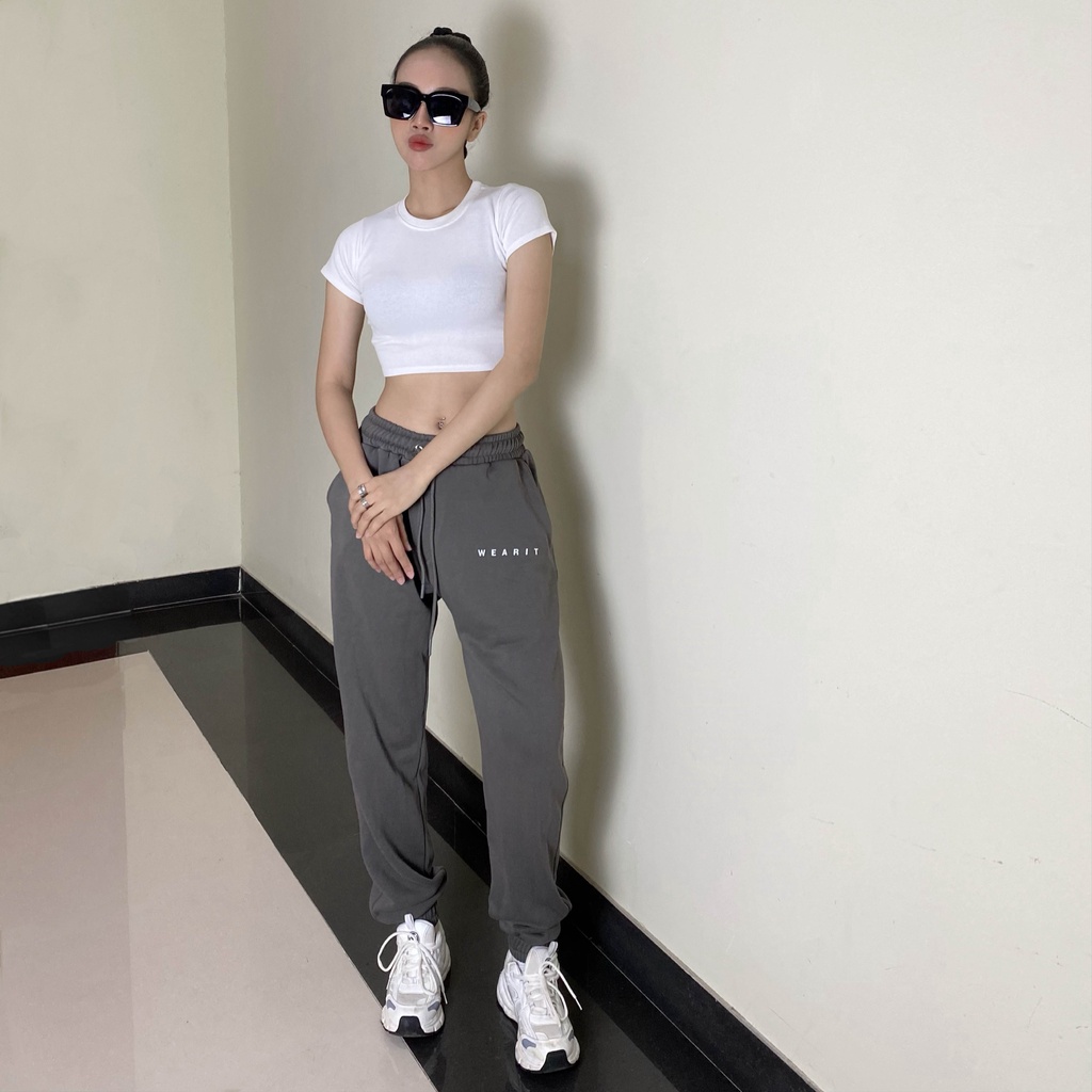 Quần basic sweatpants WEARIT chất liệu nỉ cotton cao cấp, nhiều màu sắc dễ phối