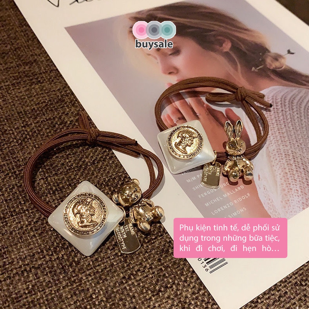 Thun buộc tóc gấu, thỏ kiểu Hàn Quốc, thiết kế độc đáo, chất thun chắc chắn, không gây gãy tóc - BuySales - BSPK304