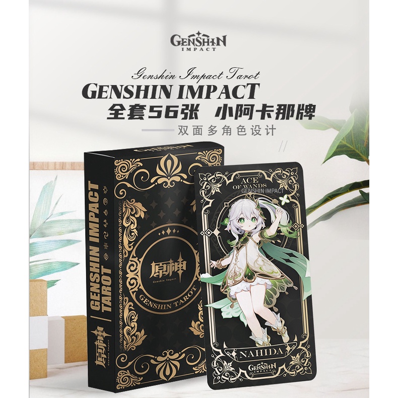 Genshin impact Tarot 56 thẻ HD đầy đủ màu sắc Nashida 14 * 7cm ERBE