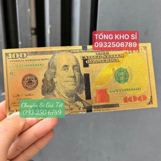 Tờ Tiền kỷ niệm 100 Usd Plastic mạ vàng đẹp mắt độc đáo