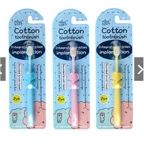 Bàn chải Cotton Toothbrush lông siêu mềm cho bé từ 2 tuổi