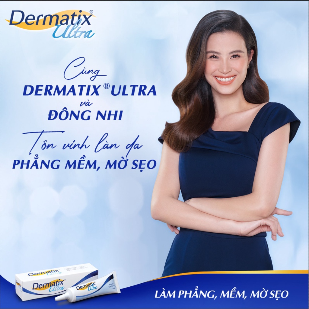 Gel làm mờ sẹo và làm phẳng sẹo lồi, sẹo thâm Dermatix Ultra 15g