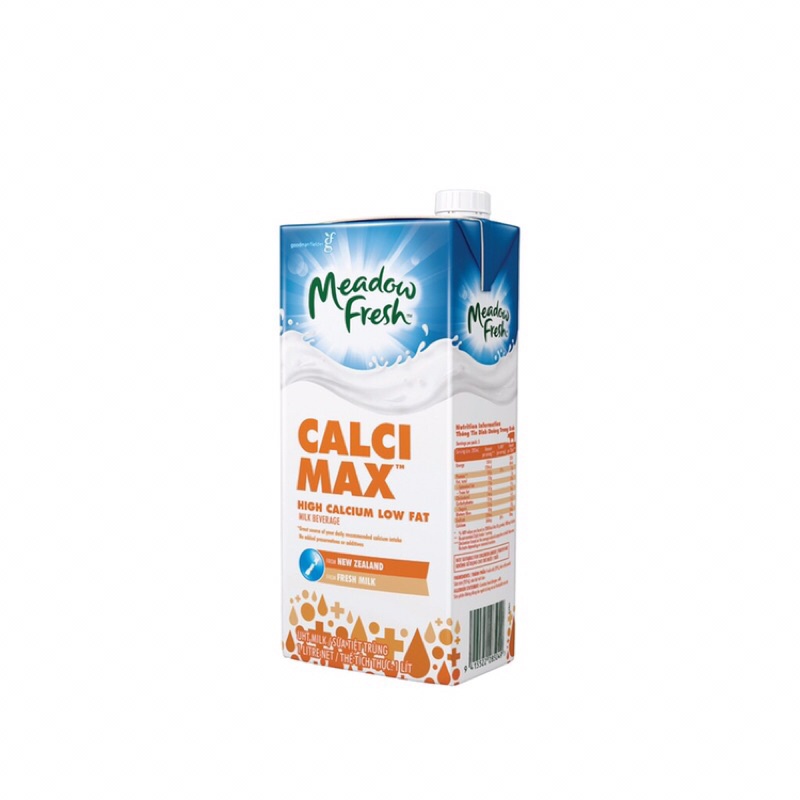 Thùng 12 Hộp 1L Sữa Tươi Tiệt Trùng Calci Max Meadow Fresh
