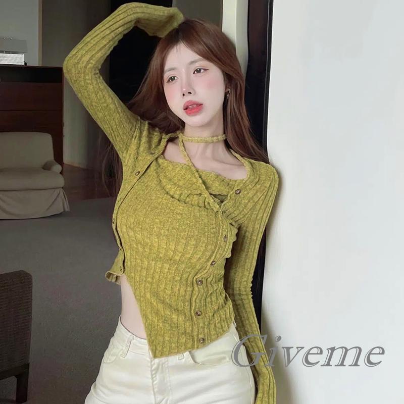 Áo Nữ Tay Dài Cổ Treo Thời Trang Quyến Rũ