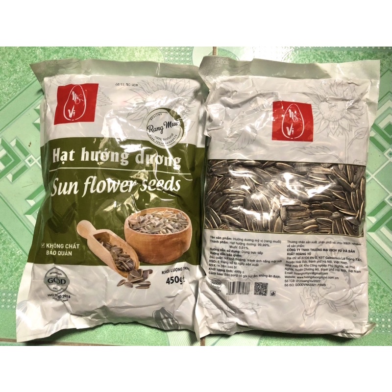 Hạt hướng dương rang muối Mỹ Vị gói 450g thơm ngon