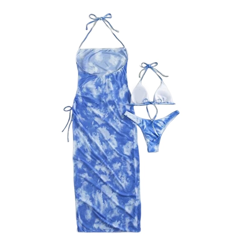 Áo Choàng Bikini Cổ V Phối Dây Rút Thời Trang Đi Biển Quyến Rũ Cho Nữ