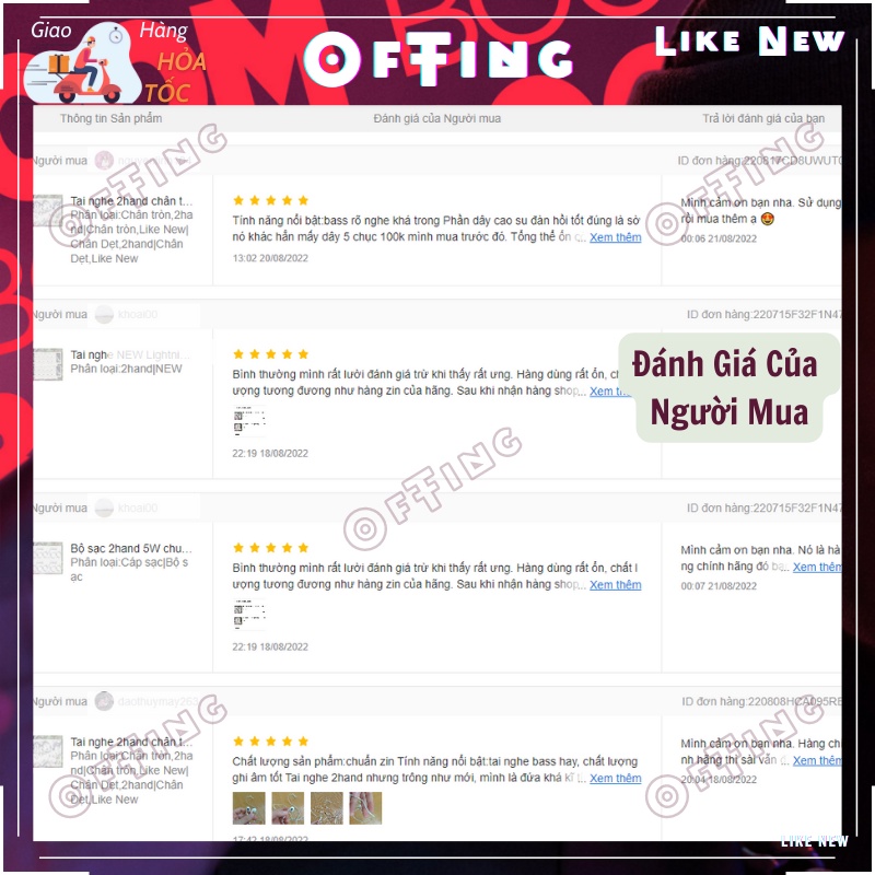 Tai nghe LikeNew bóc máy xuất nhà mạng