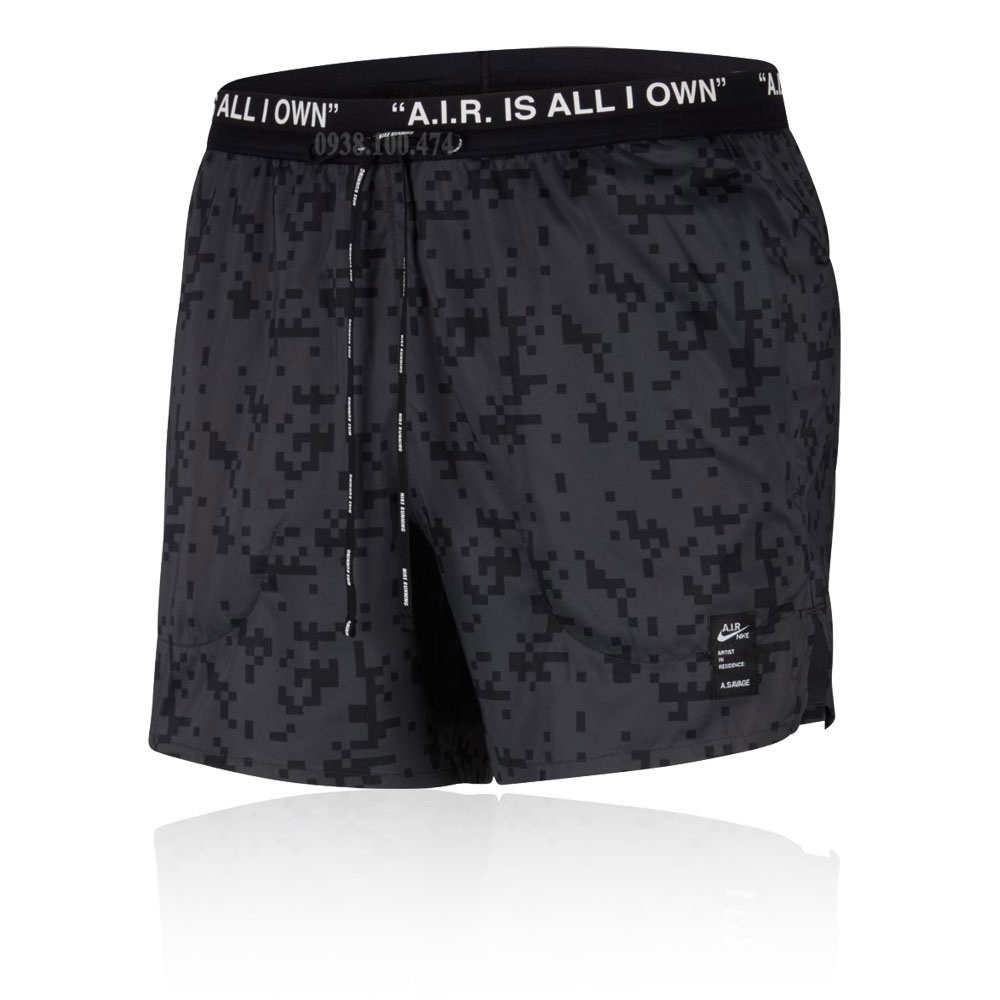 Quần ngắn chạy bộ nam Nike chính hãng 1 lớp vải dù 100% polyester nhẹ thoáng khí đai lưng thun co giãn có túi 2 bên