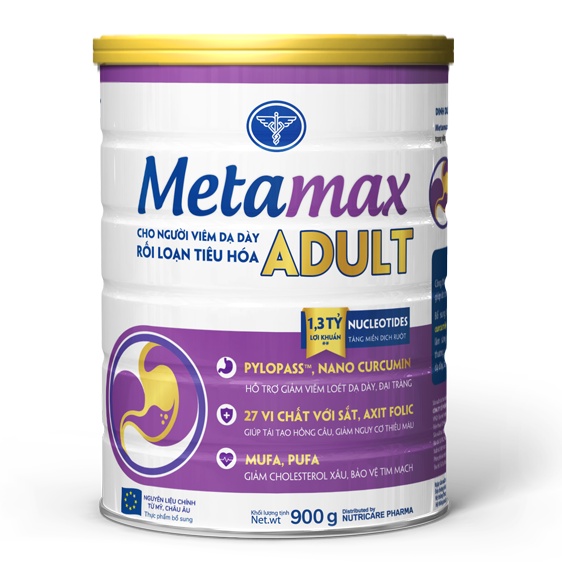 Sữa Metamax Adult - dinh dưỡng y học cho người viêm dạ dày, rối loạn tiêu hóa
