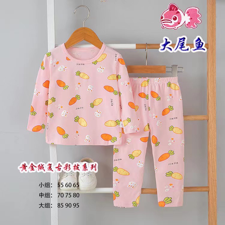 Bộ cotton xuất hàn QC, bộ dài tay cho bé trai, bé gái size nhí 7 - 15kg