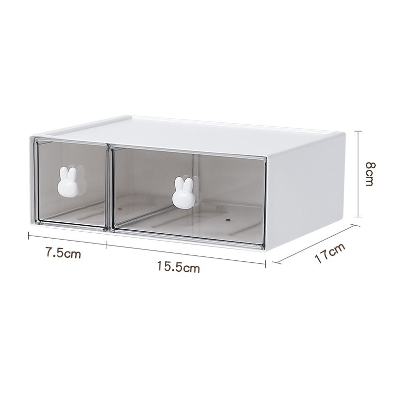 Kệ mỹ phẩm Đa tầng Mini - để bàn trong suốt đa năng có thể xếp chồng lên nhau thành tủ mini Size Lớn