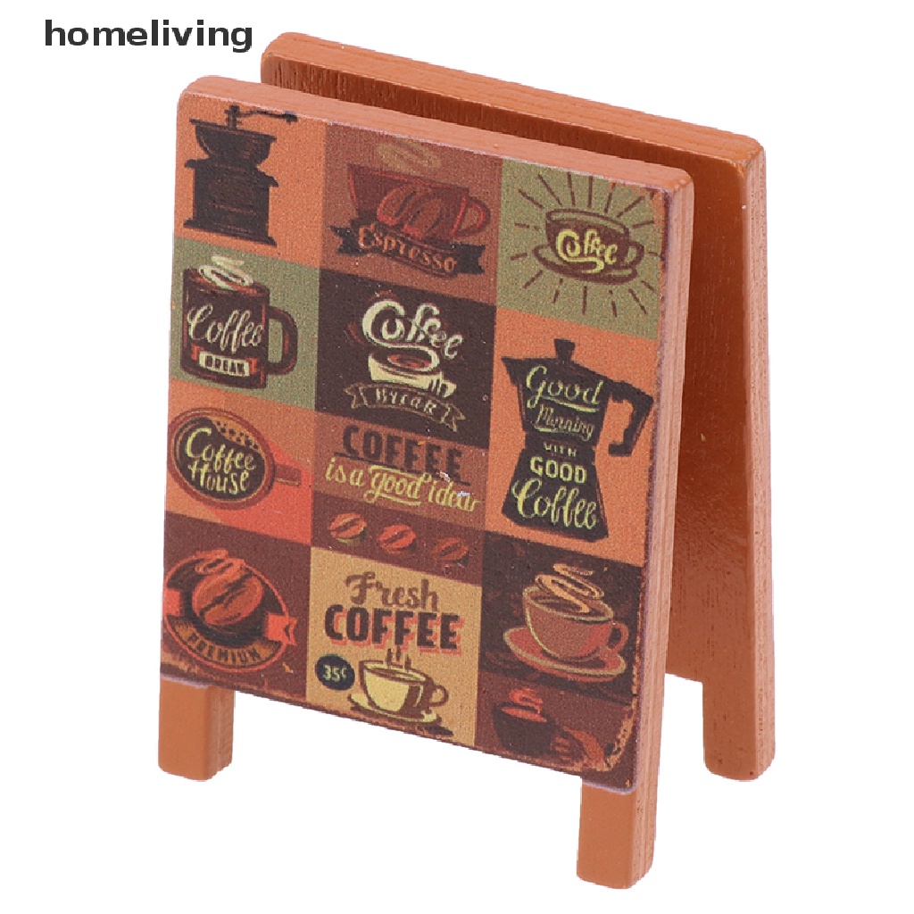 1 Mô Hình Bảng Hiệu Quán Cà Phê / Bánh Ngọt Tỉ Lệ 1: 12 Trang Trí Nhà Búp Bê DIY