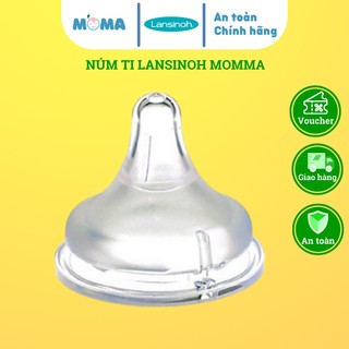 【Nguyên seal, nhập Mỹ】 Núm ty Lansinoh Momma (size S-M-L), dùng được cho bình Pigeon nội địa Nhật cổ rộng, mới 100%