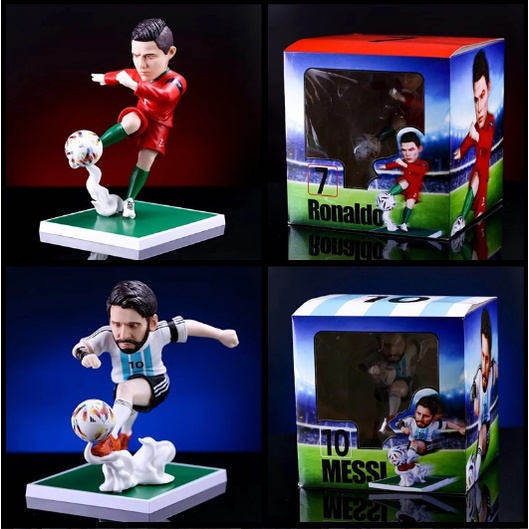 Mô hình huyền thoại bóng đá Ronaldo vs Messi WC - Figure Cr7 M10 20cm