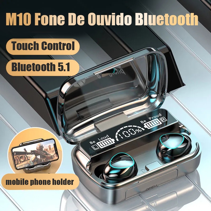 Tai Nghe Bluetooth Không Dây TWS M10 9D Âm Thanh Nổi Hifi Màn Hình LED Giảm Tiếng Ồn Cho IOS Android