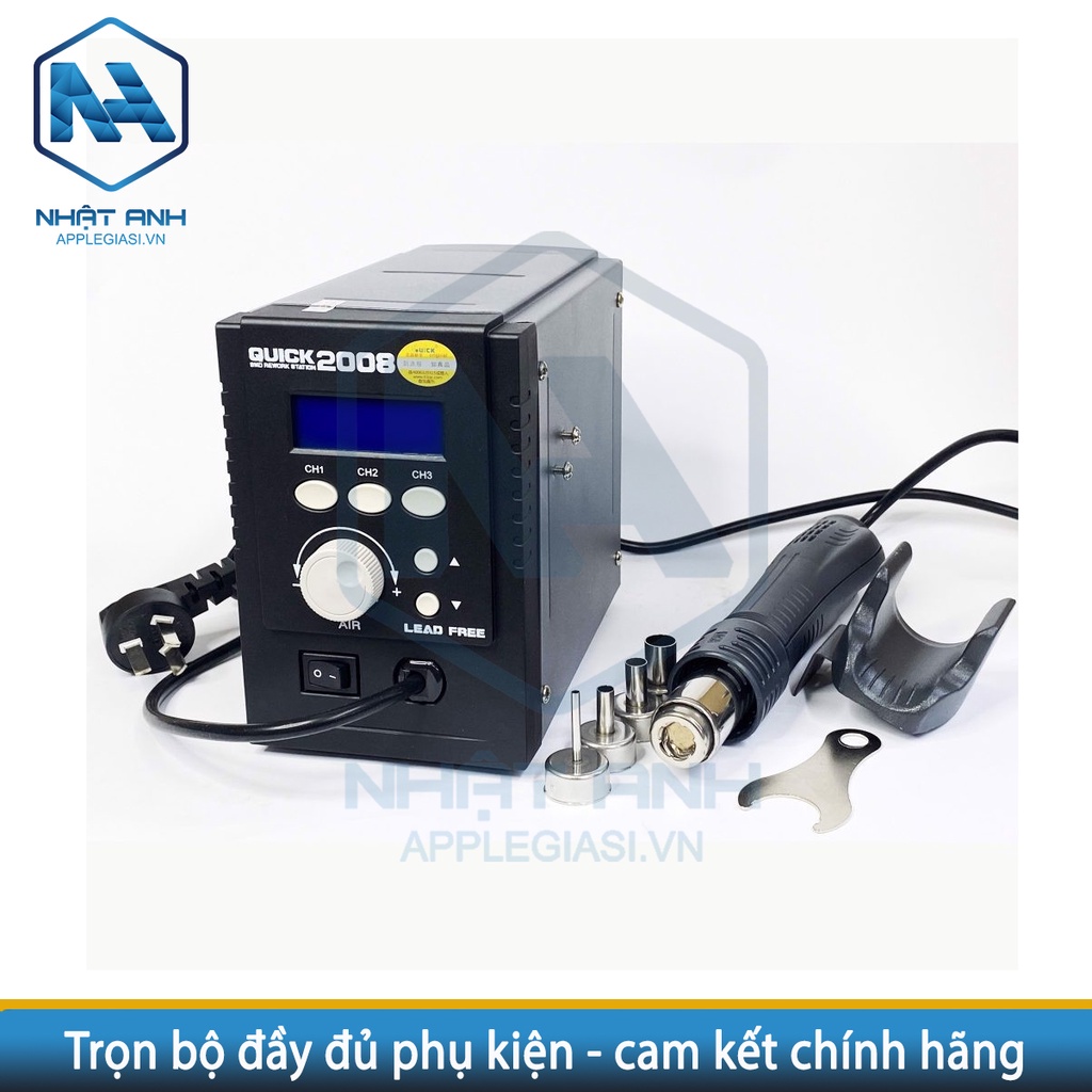 Máy Khò Quick 2008, máy khò nhiệt đúc - đóng IC, điện thế 220V, công suất 700W, dải nhiệt độ: 100 đến 480 độ C