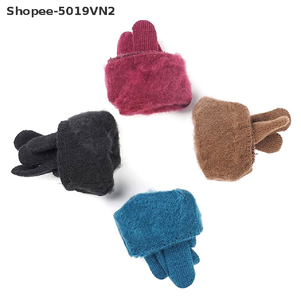 [Găng Tay Len Cashmere Dệt Kim Dày Dặn Giữ Ấm Ngón Tay Trượt Tuyết Mùa Thu Đông Cho Nam Và Nữ [Hàng Mới]