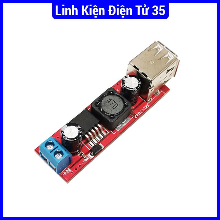 Mạch hạ áp Buck DC-DC vào 6V-40VDC ra 5V 3A 2 đầu ra V1