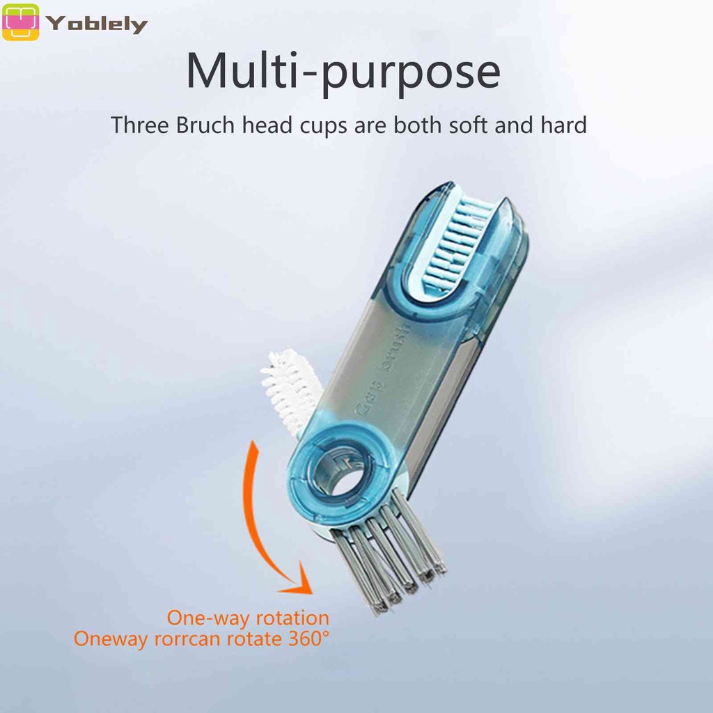 Bộ 3 Bàn Chải Cọ Rửa Bình Sữa Em Bé Hình Chữ U 3 Trong 1