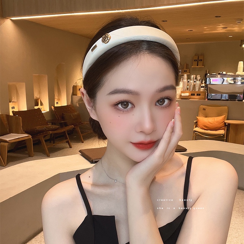 Băng Đô Cài Tóc Đính Hoa Trà Thời Trang Bờm Tóc Pháp Đơn Giản