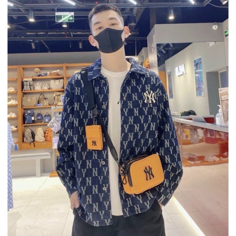 Túi đeo chéo MLB NY Monogram Nylon Jacquard Crossbody Bag