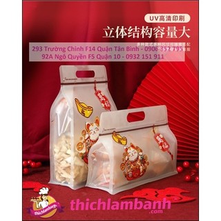 2022 túi zip ngang mẫu mèo thần tài 24cm