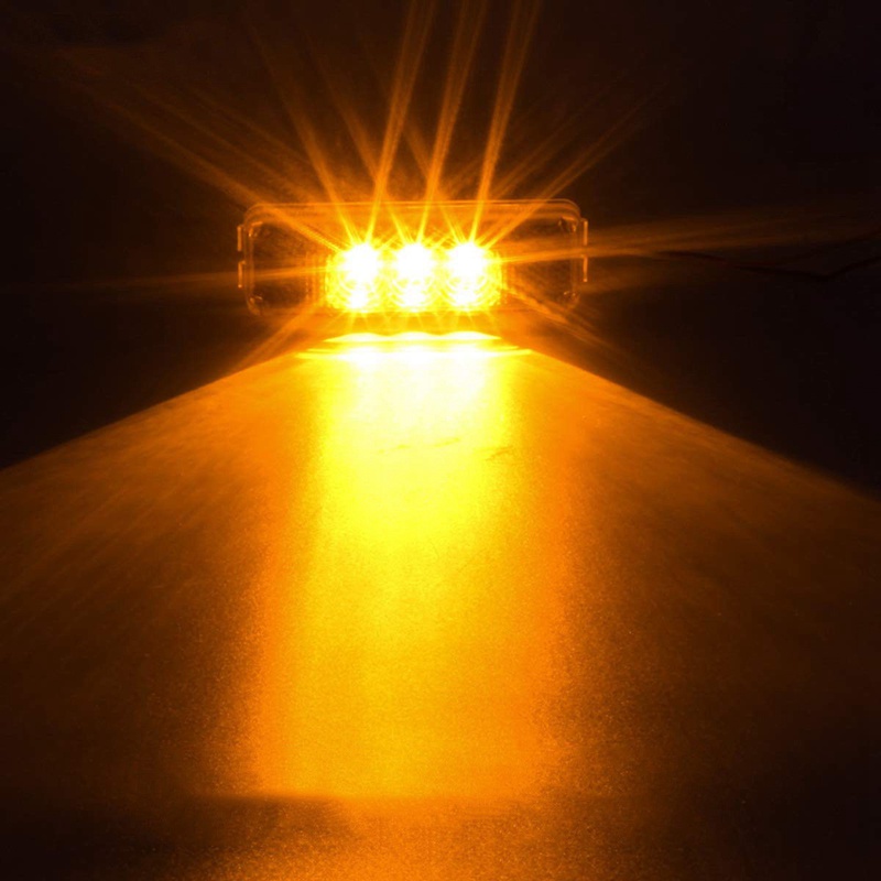 3 Led 3.9Inch Car Truck Side Marker Light Tail Rear Lamps Indicator Marker 10-24V For Trailer Rv Boat Lorry