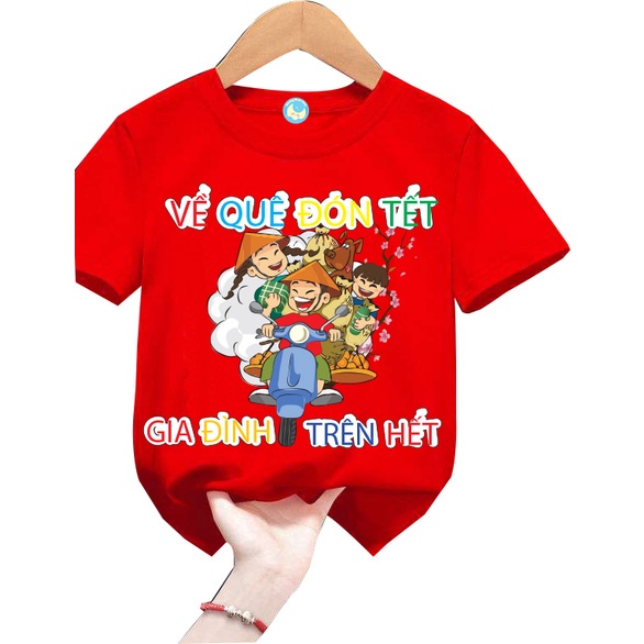 Áo thun cho bé trai,áo thun tết- áo thun về nhà ăn tết-cho Bé từ 7kg đến 25kg chất vải 4 chiều-HOANGNAMKIDS
