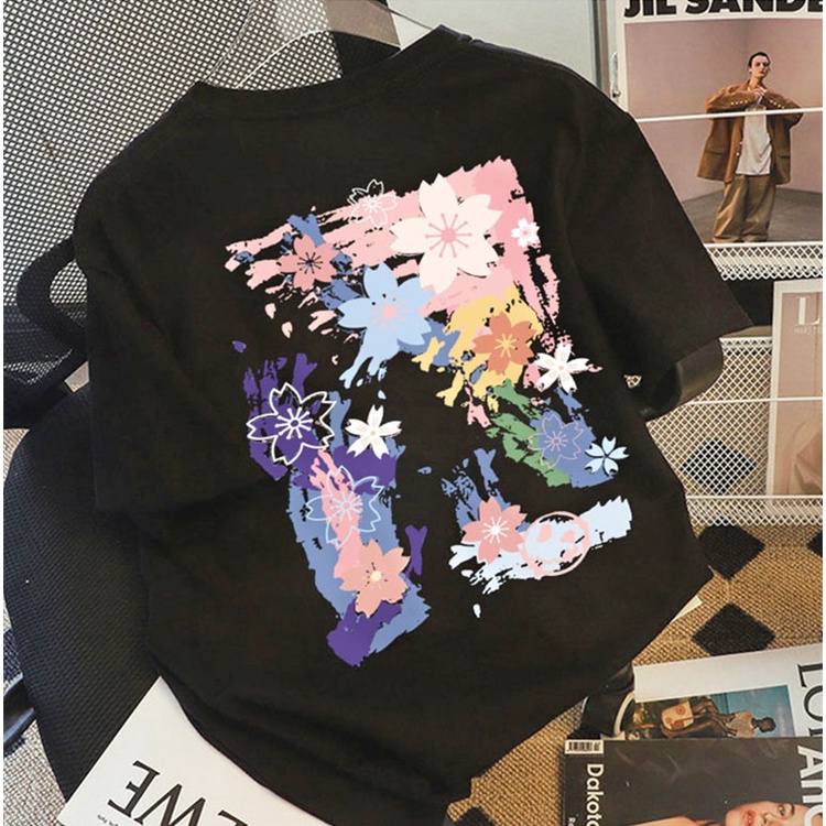 NRVP Áo thun 100% cotton tay ngắn dáng rộng thời trang