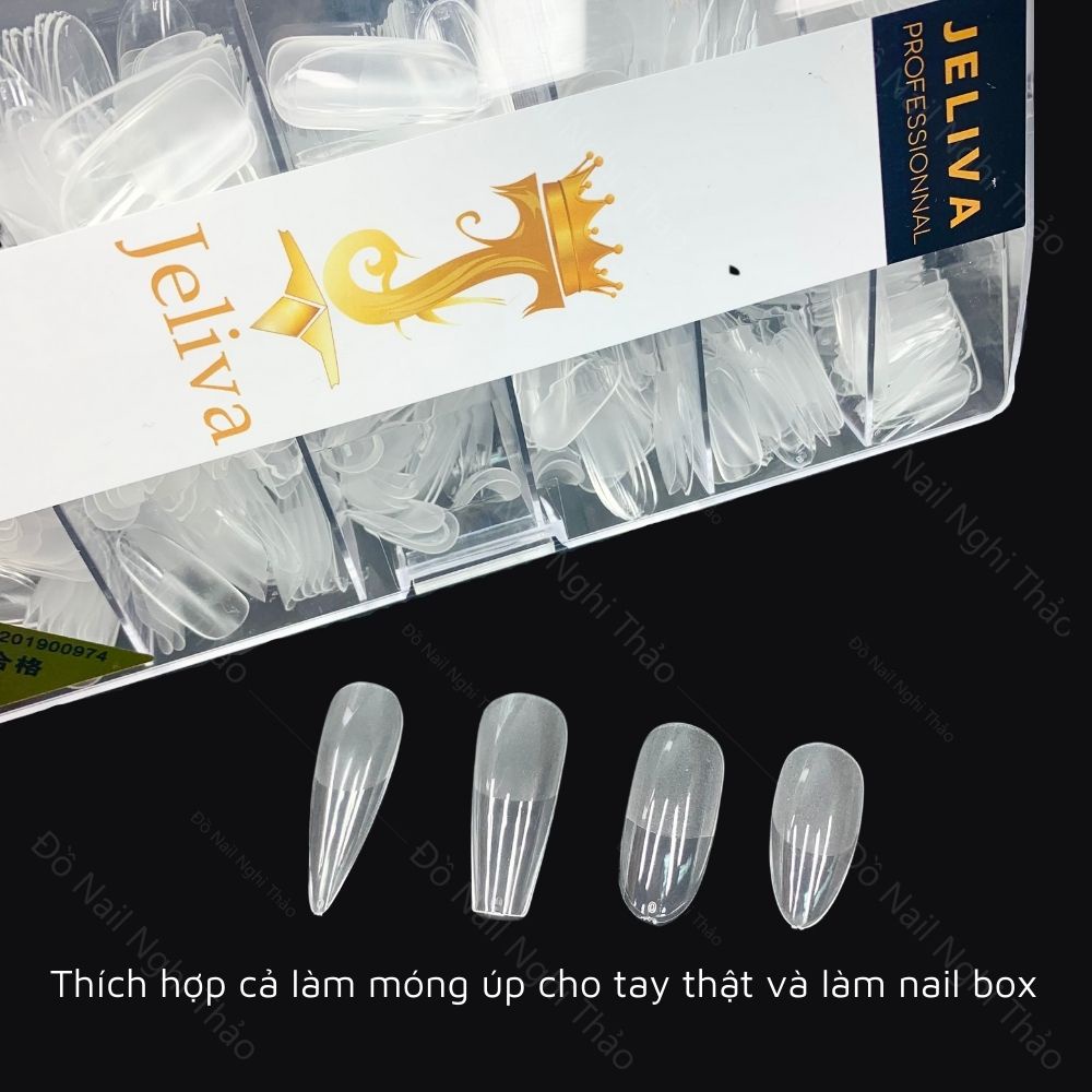 Móng úp tay nhám JELIVA B hộp 500 móng