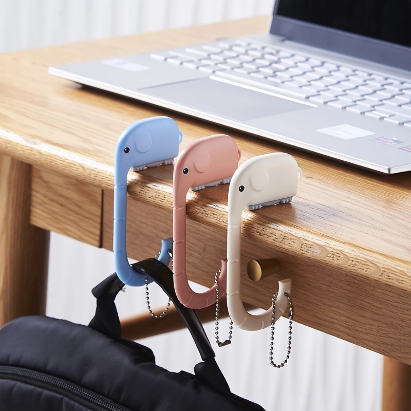 Móc Treo Túi Xách Hình Chú Voi Dễ Thương Tiện Dụng Cho Phòng Tắm / Nhà Bếp