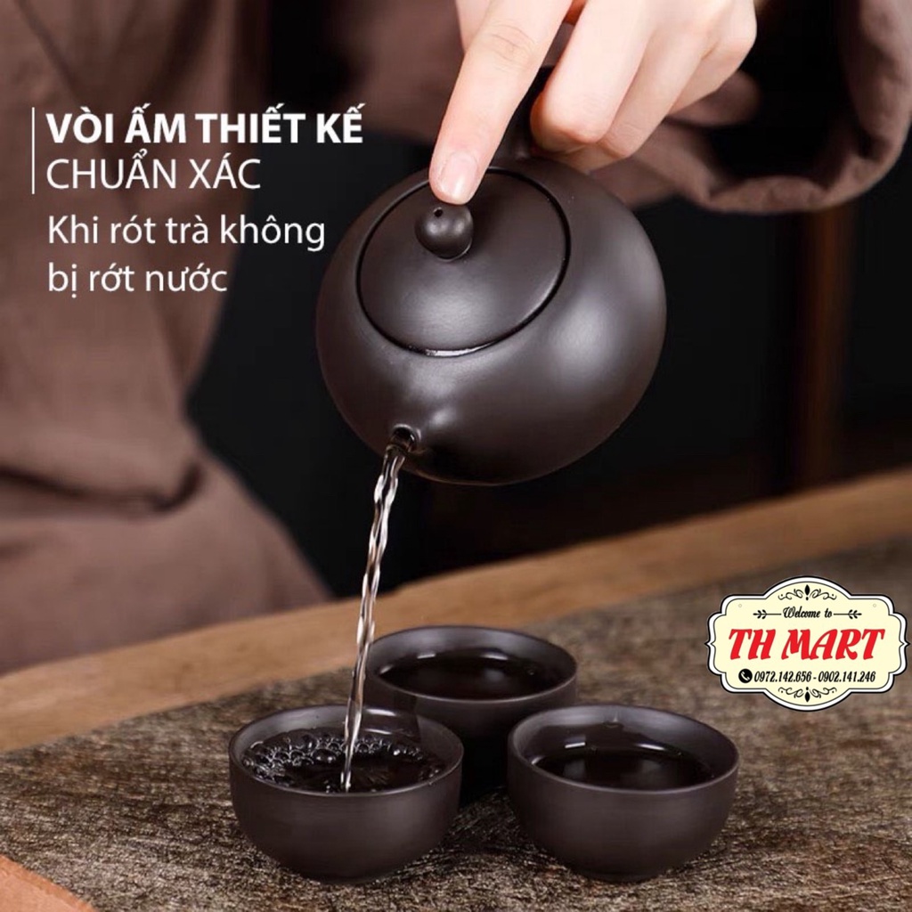 Bộ Ấm Chén Tử Sa Du Lịch Bộ Bình Trà Gốm Sứ 12 Món Tặng Kèm Túi Khăn Lau Cao Cấp | BigBuy360 - bigbuy360.vn