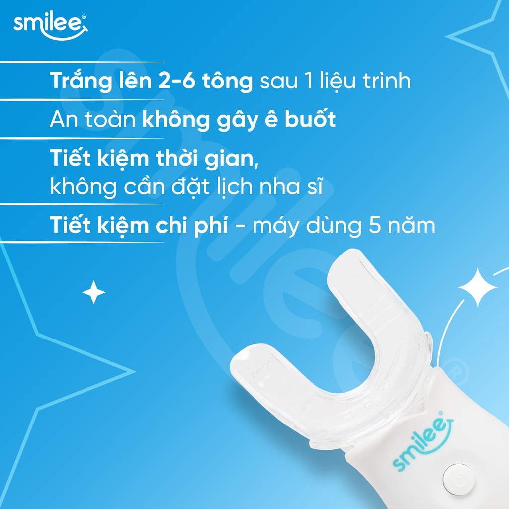 Bộ Kit tẩy trắng răng Smilee Max sử dụng tại nhà - Hàng chính hãng