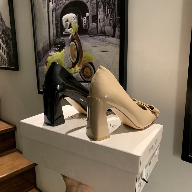 Giày cao gót da bóng tag nơ svt , đế trụ 7p. Hàng quảng châu cao cấp đầy đủ hộp đựng