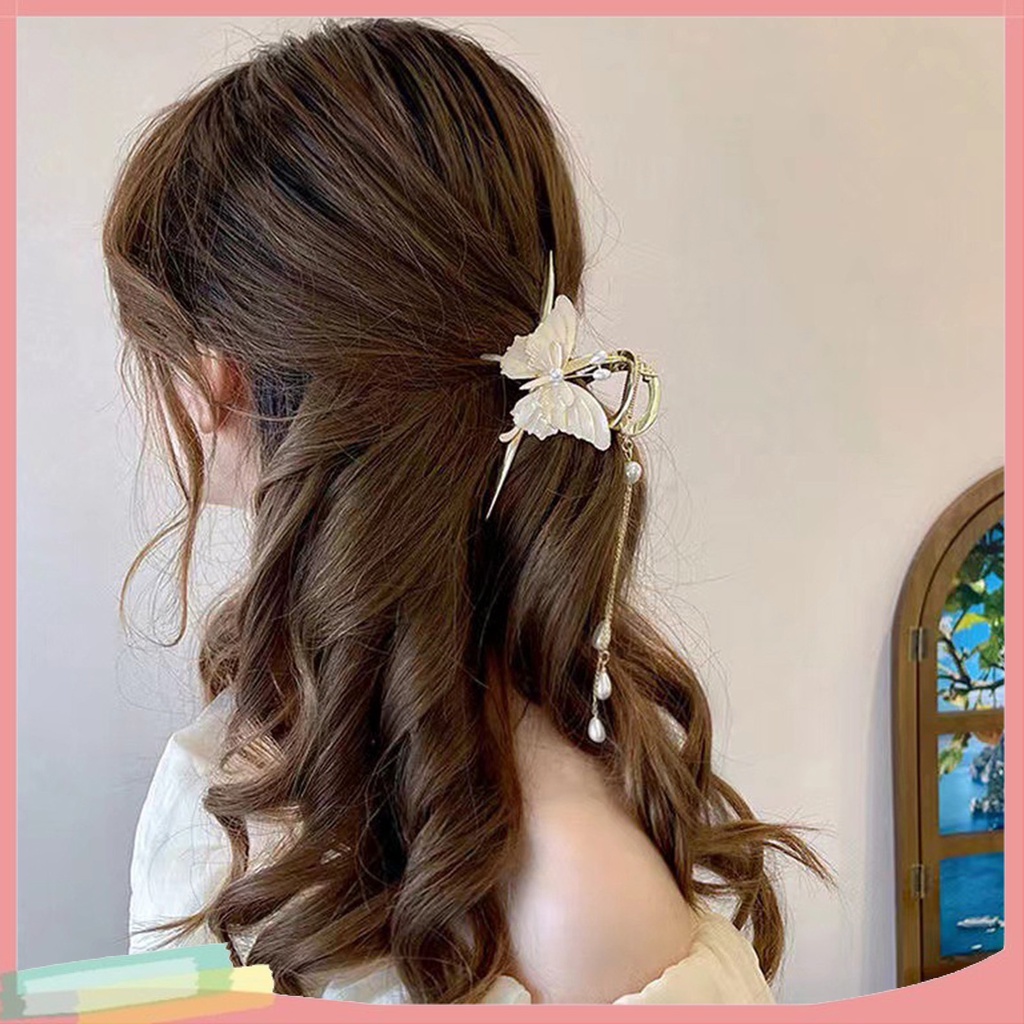 Kẹp Tóc Nữ Dáng Dài Đính Núm Tua Thời Trang