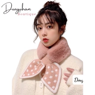 Khăn quàng cổ lông thỏ siêu ấm - Dungpham.Boutique