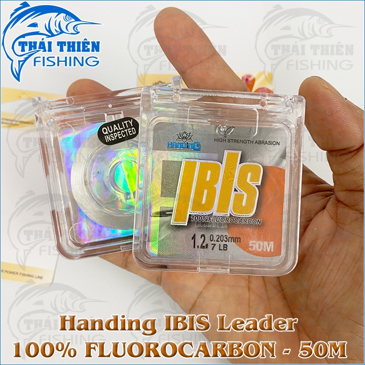 Dây Câu Cá Leader Handing IBIS 100% Fluoro Carbon Cuộn 50m Dùng Làm Thẻo Câu Đài