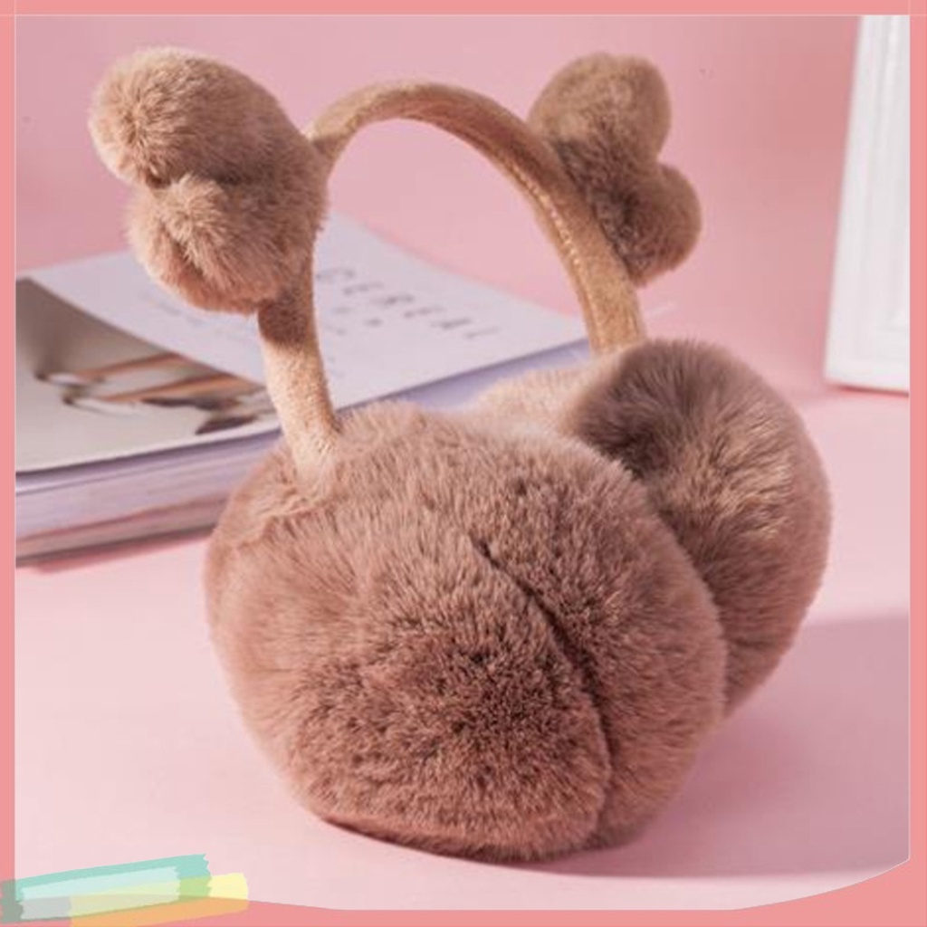 Chụp tai bằng lông 4 màu dễ thương thân thiện với làn da