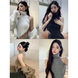 Áo ba lỗ len lông cổ lọ 673