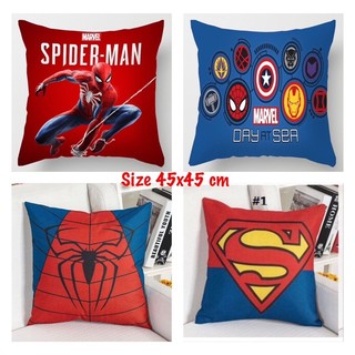 Gối vuông hình người nhện Spider man, Marvel, siêu nhân cho bé trai