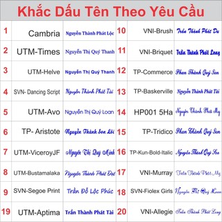 Khắc con dấu tên dài theo yêu cầu toàn quốc