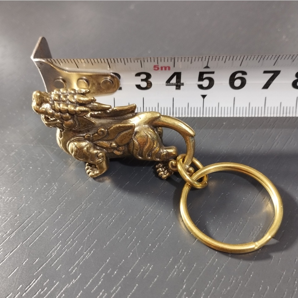 Móc khóa Nghê đồng đúc nguyên khối MC05