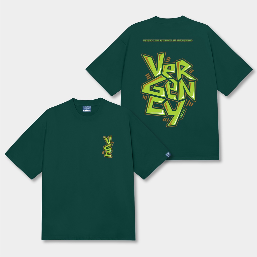 Áo thun nam nữ local brand unisex form rộng tay lỡ Vergency Strong/STR hàng chính hãng 6 màu sắc