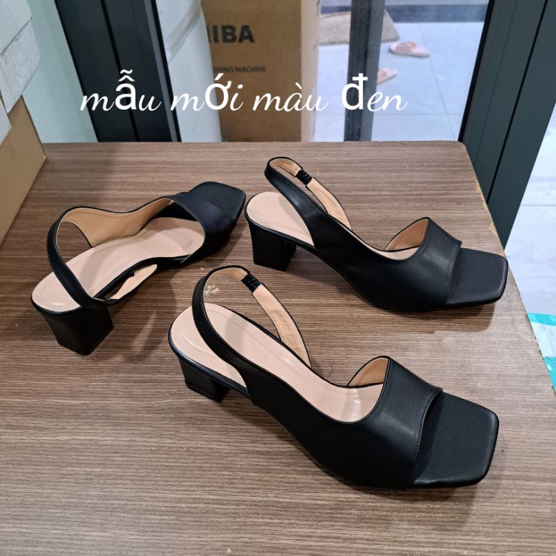 giày cao gót bigsize 40 41 42 43 đế vuông 5 cm,giày cao gót size lớn,ngoại cỡ,size to